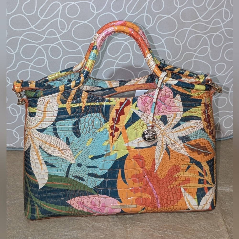 Brahmin Elaine Melbourne Embossed Leather Crossbody NWT - Picture 2 of 9